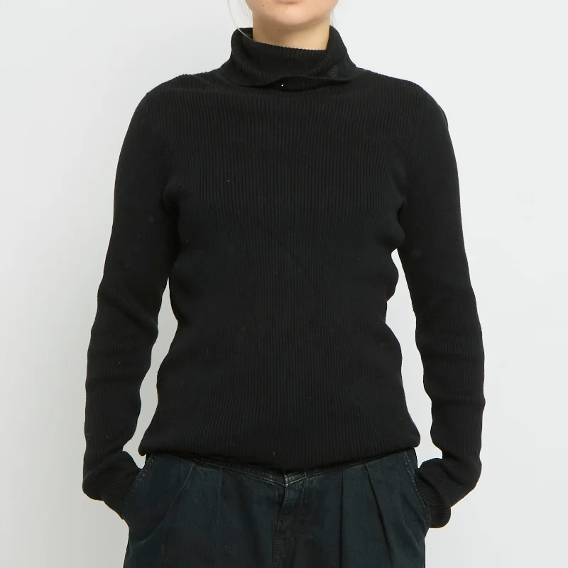 Ralph Lauren Polo Neck Ribbed Sweater- UK 12 Jersey Fabric Tulle Fabric Batik Fabric