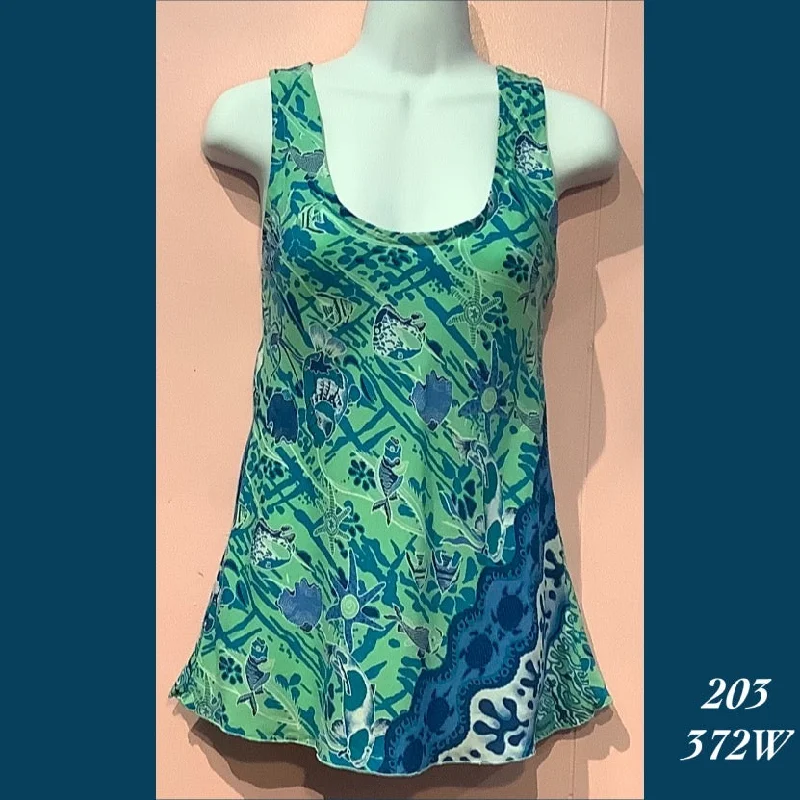203 - 372W , Bias cut tank top mint tank top
