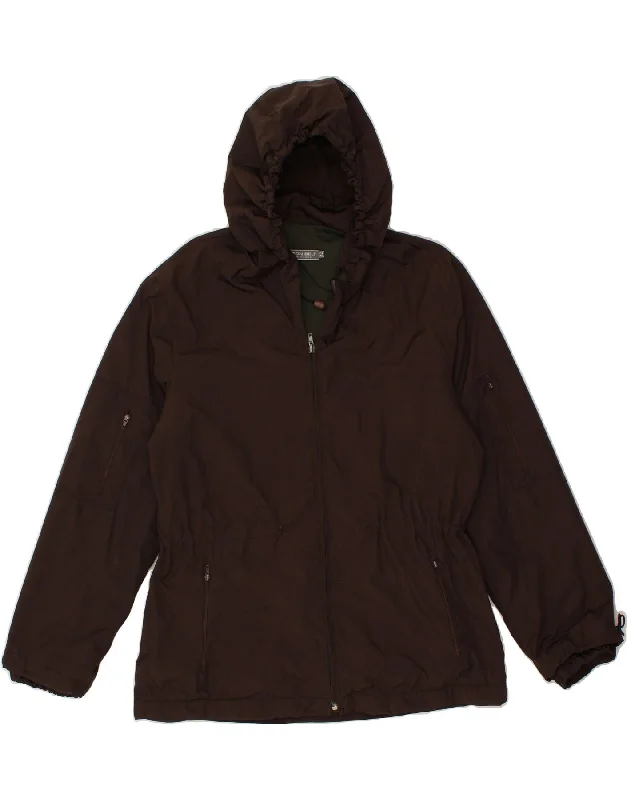 COTTON BELT Womens Hooded Rain Jacket IT 42 Medium Brown Polyamide Satin Jacket Silk Jacket Chiffon Jacket COTTON BELT Womens Hooded Rain Jacket IT 42 Medium Brown Polyamide Satin Jacket Silk Jacket Chiffon Jacket