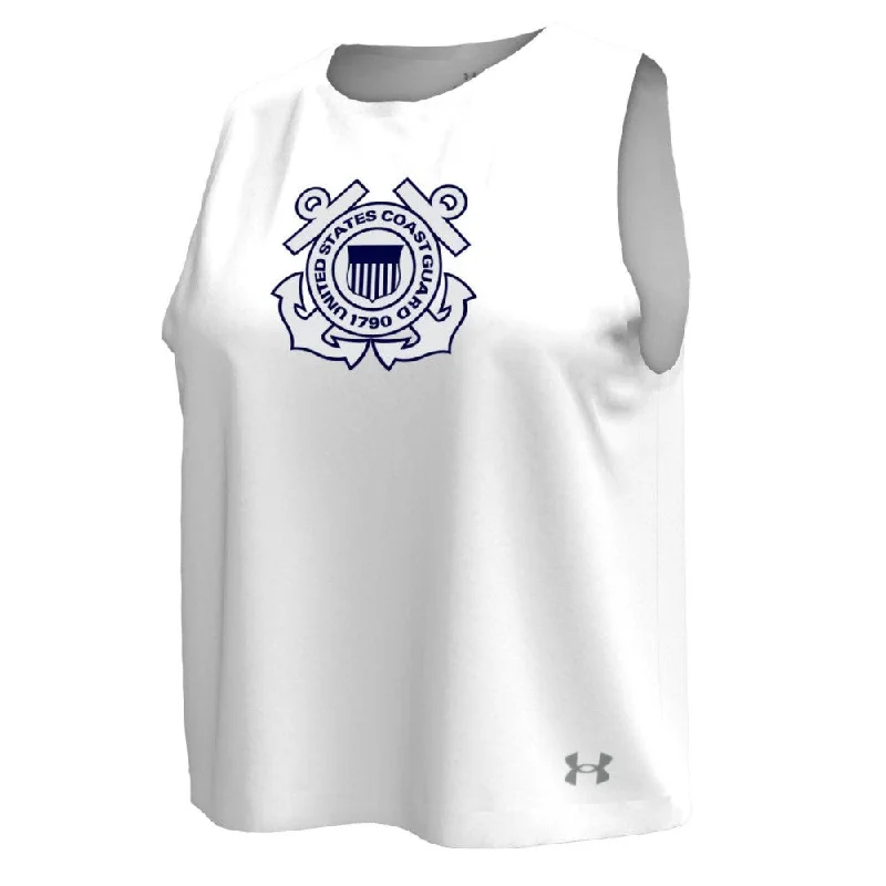 Coast Guard Under Armour Womens SP24 Gameday MTO Tank Top crossback tank top