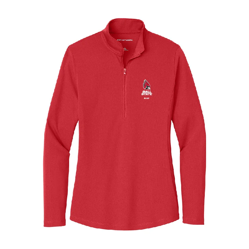 Ball State - NCAA Women's Soccer : Grace Alsop - Women's Lightweight Quarter Zip Jacket Fleece Jacket Down Jacket Parka Ball State - NCAA Women's Soccer : Grace Alsop - Women's Lightweight Quarter Zip Jacket Fleece Jacket Down Jacket Parka