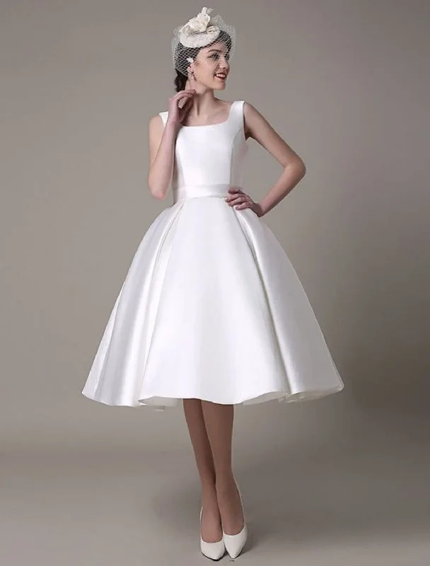 A-Line Cocktail Dresses Elegant Dress Wedding Guest Graduation Knee Length Sleeveless Square Neck Satin with Pleats Tunics Lace romantic A-Line Cocktail Dresses Elegant Dress Wedding Guest Graduation Knee Length Sleeveless Square Neck Satin with Pleats Tunics Lace romantic
