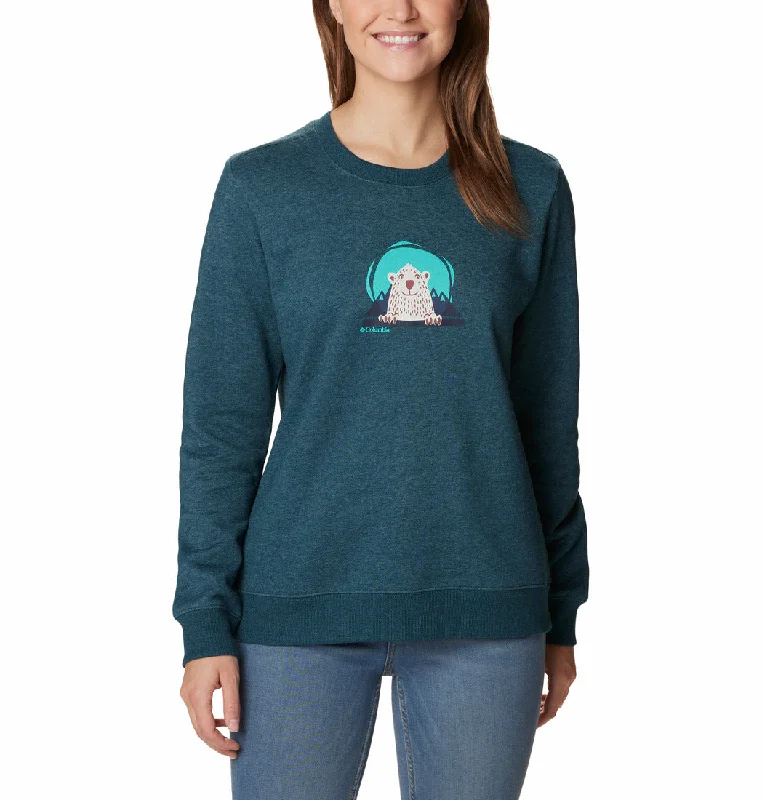 Columbia Womens Hart Mountain II Graphic Crewneck Sweater Layered Multi-layer Single Layer