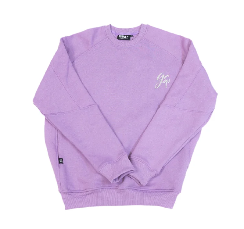 GSP Icon v3 Ultra Fleece Crewneck Sweater - Lavender Satin Blend Silk Blend Wool Blend