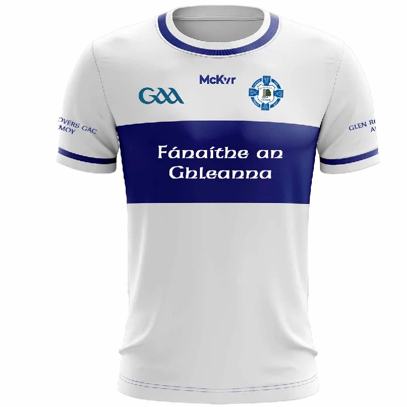 Mc Keever Glen Rovers Armoy Playing Jersey - Adult - White Modern Jersey Tee