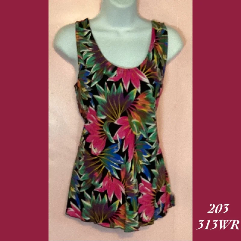 203 - 313WR , Bias cut tank top black tank top