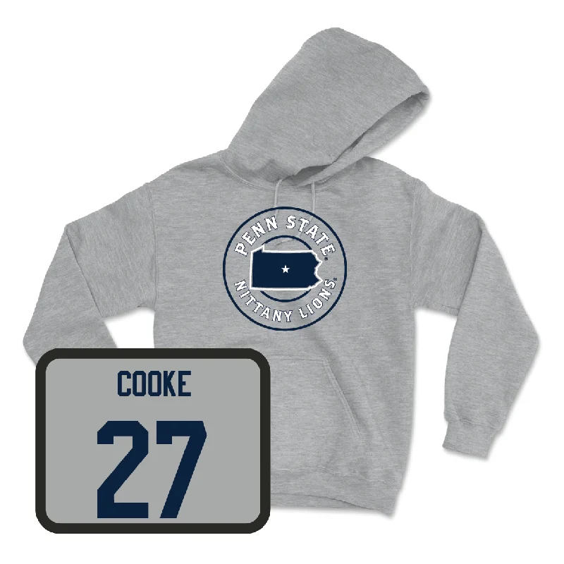 Sport Grey Women's Soccer State Hoodie - Rebecca Cooke Hoodie with Tie-Dye Psychedelic Retro