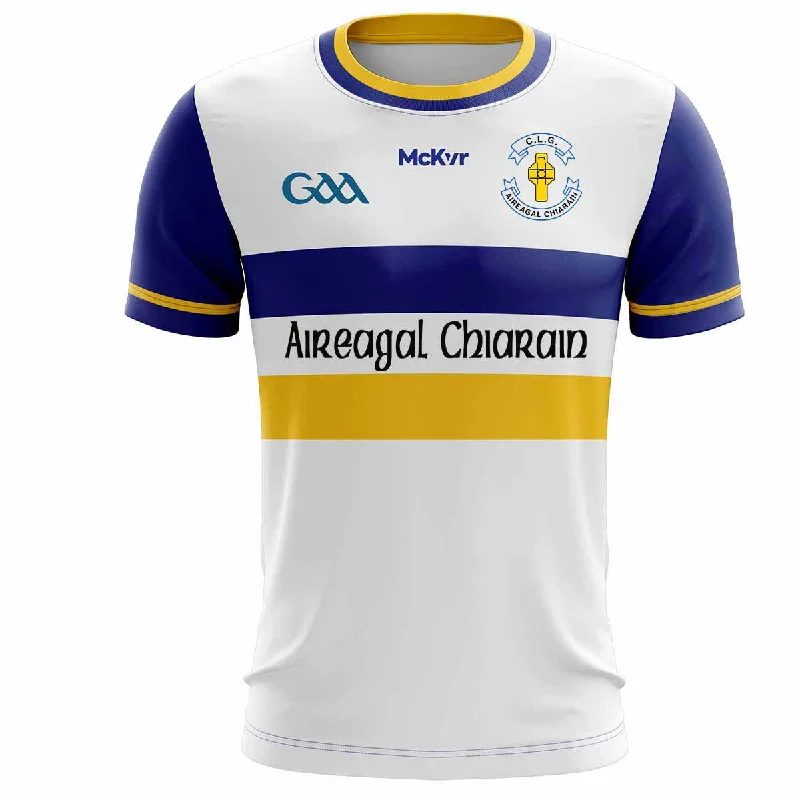 Mc Keever Errigal Ciaran GAA Home Jersey - Adult - White/Royal Player Fit Autumn Jersey Shirt