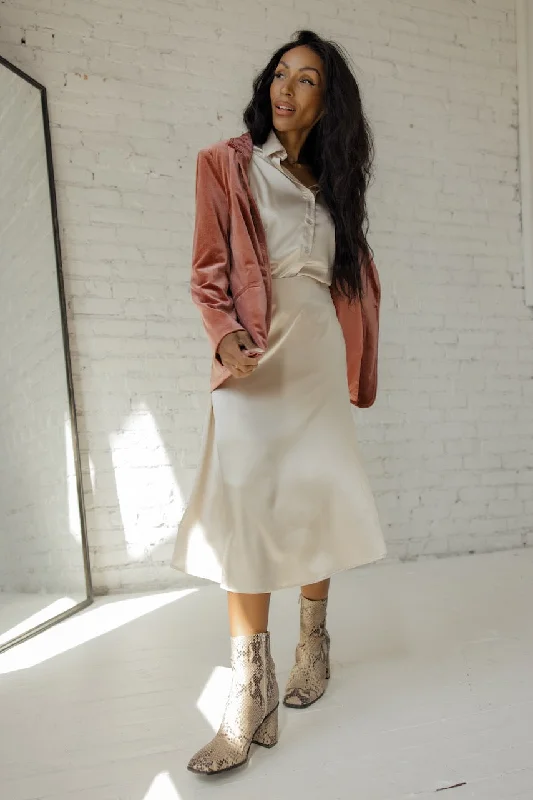 SALT Gable Estates Midi Slip Skirt denim skirt casual