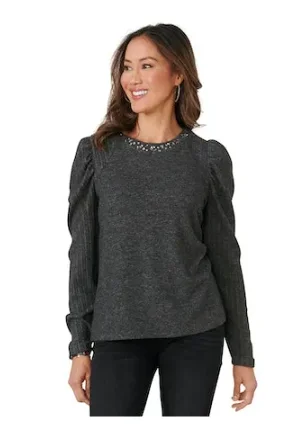 Democracy Womens Stone Neck Sweater Casual Formal Business