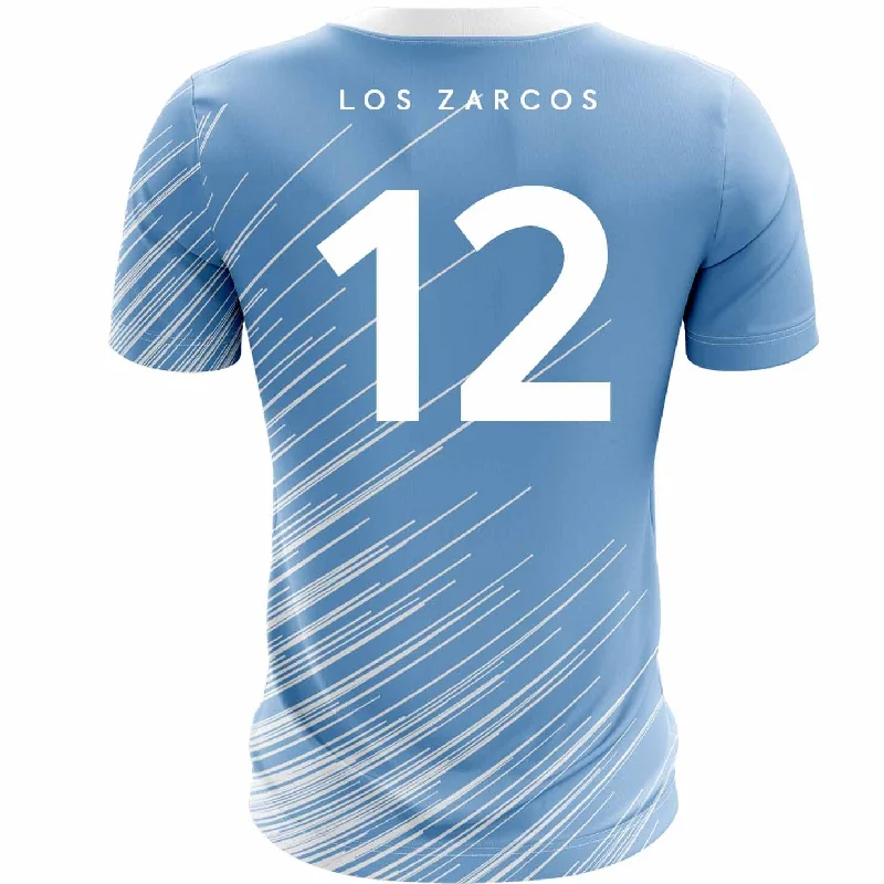 Mc Keever Los Zarcos FC Numbered Playing Jersey - Adult - Sky Geometric Jersey Top