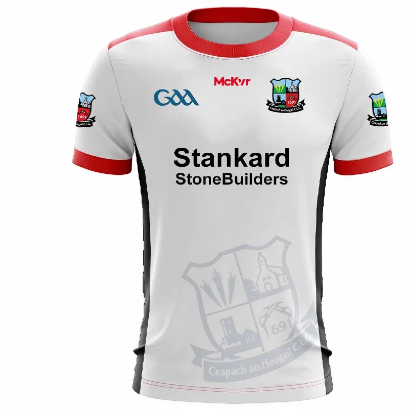 Mc Keever Cappataggle GAA Away Jersey - Adult - White Maximalist Jersey Tee