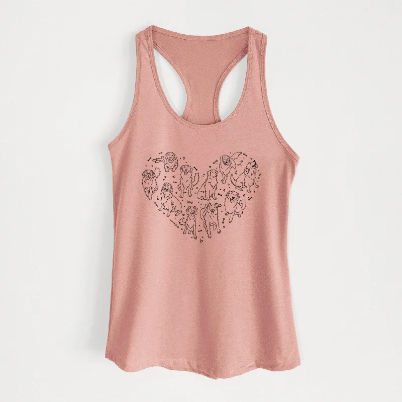 Heart Full of Golden Retrievers - Women's Racerback Tanktop cute tank top