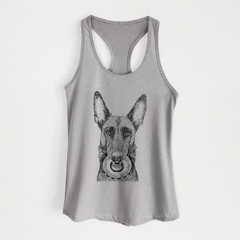 Juno the Belgian Malinois - Women's Racerback Tanktop lightweight tank top