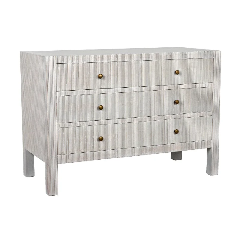 Conrad 6 Drawer Dresser - White Tunics Floral girly