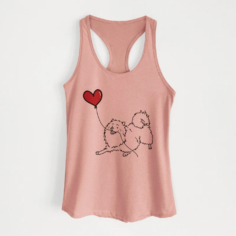 Keeshond Heart String - Women's Racerback Tanktop casual tank top