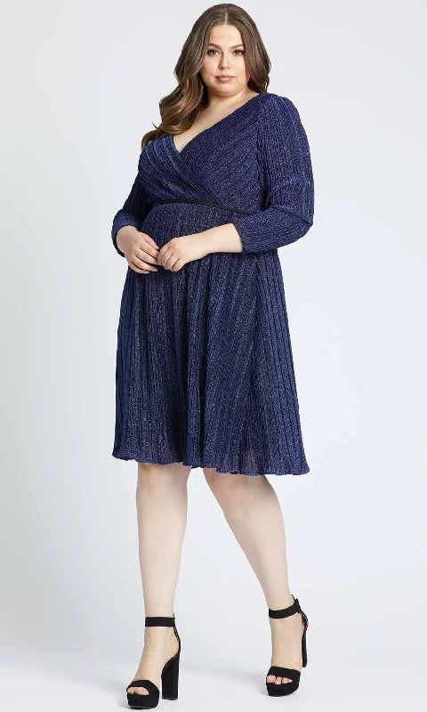 Mac Duggal Fabulouss 49228F - Long Sleeve A-Line Dress Tunics Silk luxurious