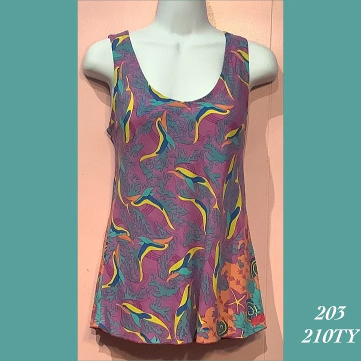 203 - 210TY , Bias cut tank top cherry red tank