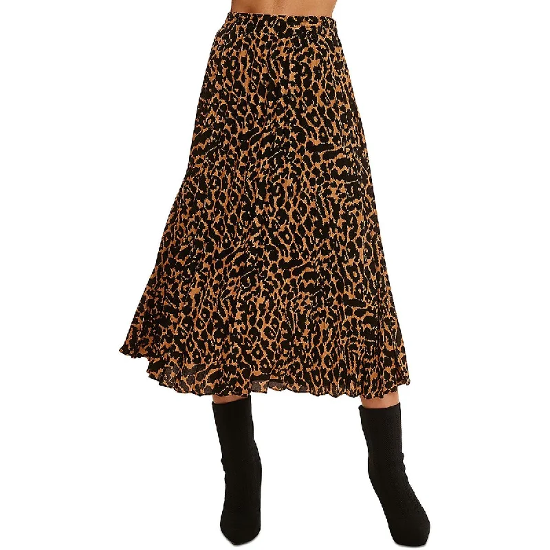 Single Thread Womens Chiffon Animal Print Midi Skirt lace skirt intricate