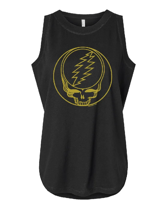 Grateful Dead Gold Foil Stealie Tank -PRE ORDER Ships LATE JANUARY casual tank top
