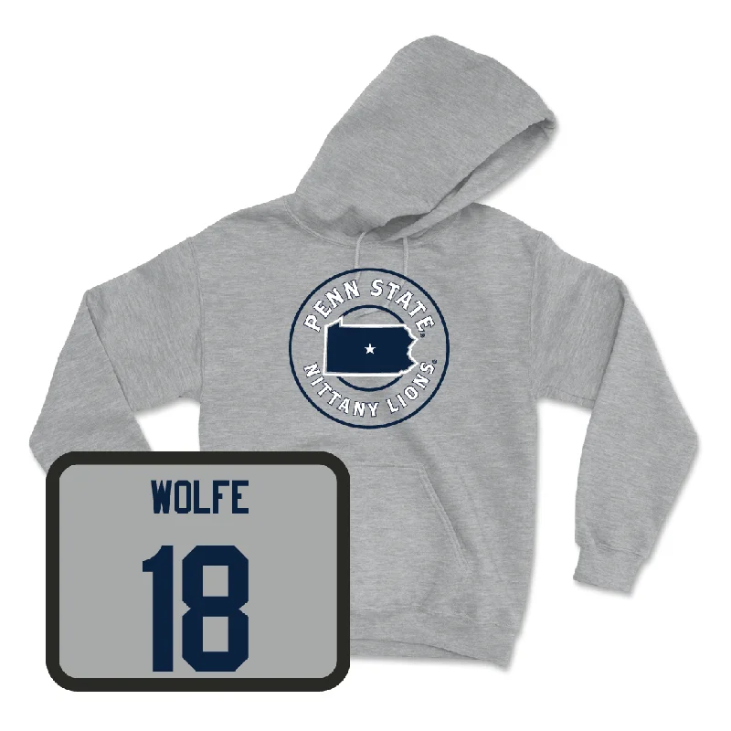 Sport Grey Women's Soccer State Hoodie - Kaelyn Wolfe Hoodie with Emblem Brand Identity
