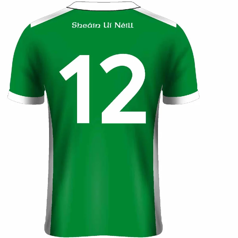 Mc Keever Shane O'Neills Camlough Numbered GAA Playing Jersey - Adult - Green Player Fit Silver Jersey Tee Mc Keever Shane O'Neills Camlough Numbered GAA Playing Jersey - Adult - Green Player Fit Silver Jersey Tee