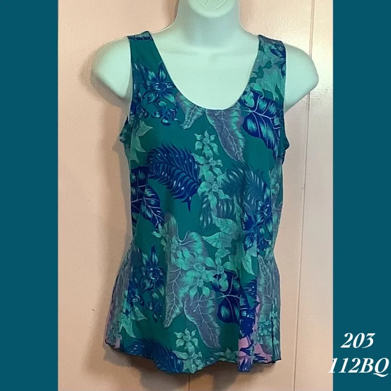 203 - 112BQ , Bias cut tank top vibrant tank top