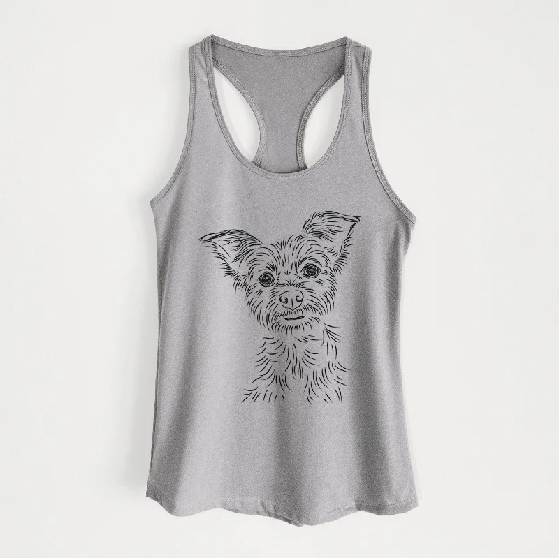 Bingo the Yorkshire Terrier - Women's Racerback Tanktop peekaboo tank top