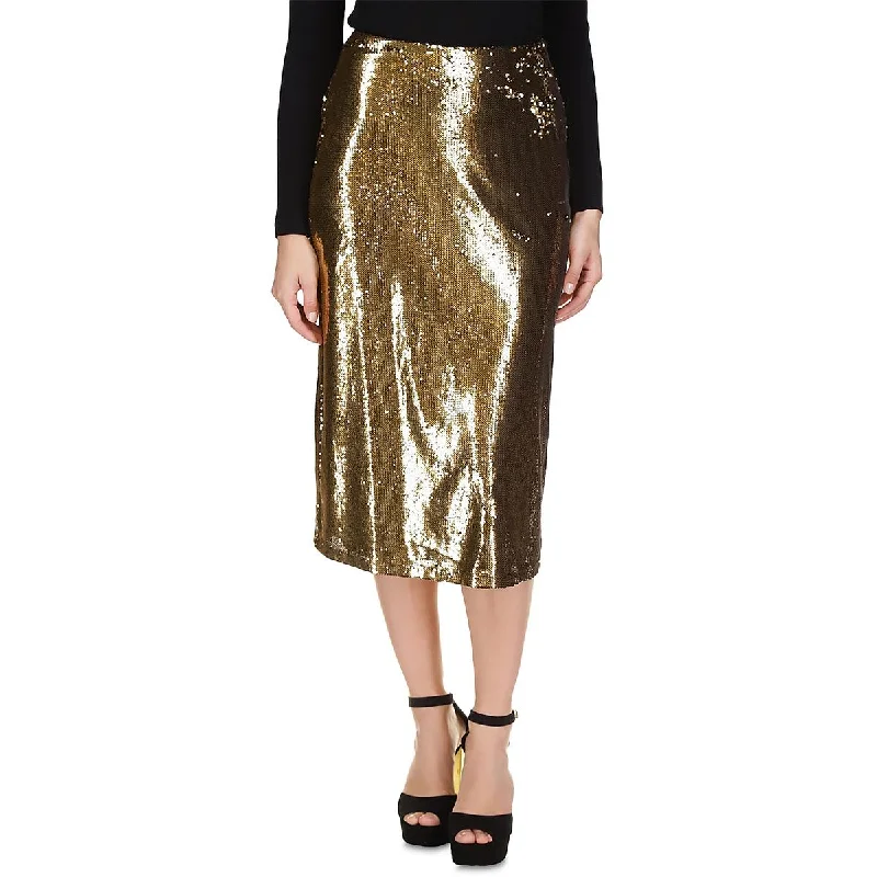 MICHAEL Michael Kors Womens Below Knee Sequined Midi Skirt lace skirt elegant