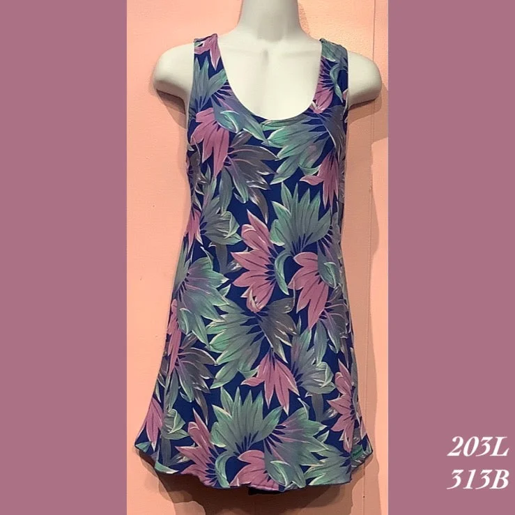 203L - 313B , Bias tank top long turquoise tank top