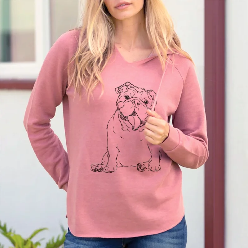 Bare Tank the English Bulldog - Cali Wave Hooded Sweatshirt black tank top