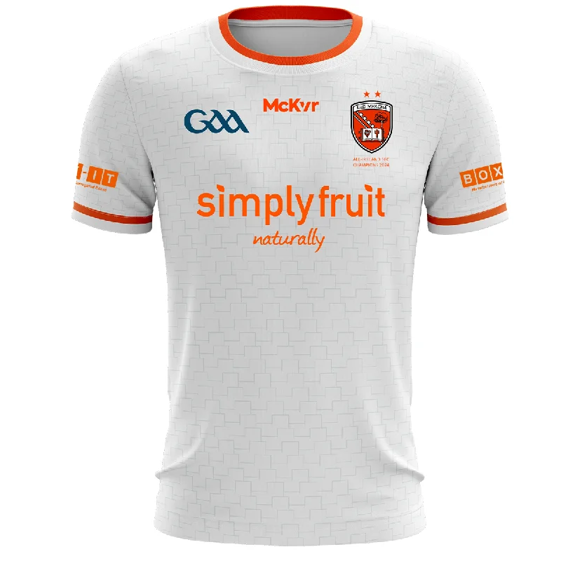 Mc Keever Armagh GAA Official All Ireland Winners Jersey - Womens - White Fashion Jersey Blouse