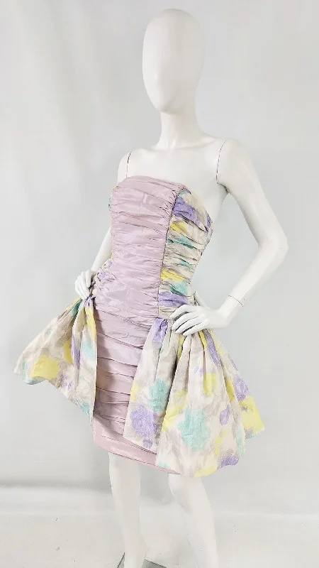 Jacques Azagury Vintage Pure Silk Pleated Evening Dress, 1980s Tunics Ceremony elegant