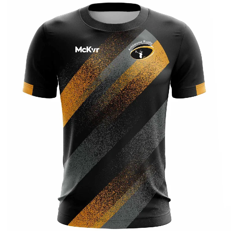 Mc Keever Ashbourne Rugby Club No.2 Training Jersey - Adult - Black/Amber Royal Blue Jersey Shirt