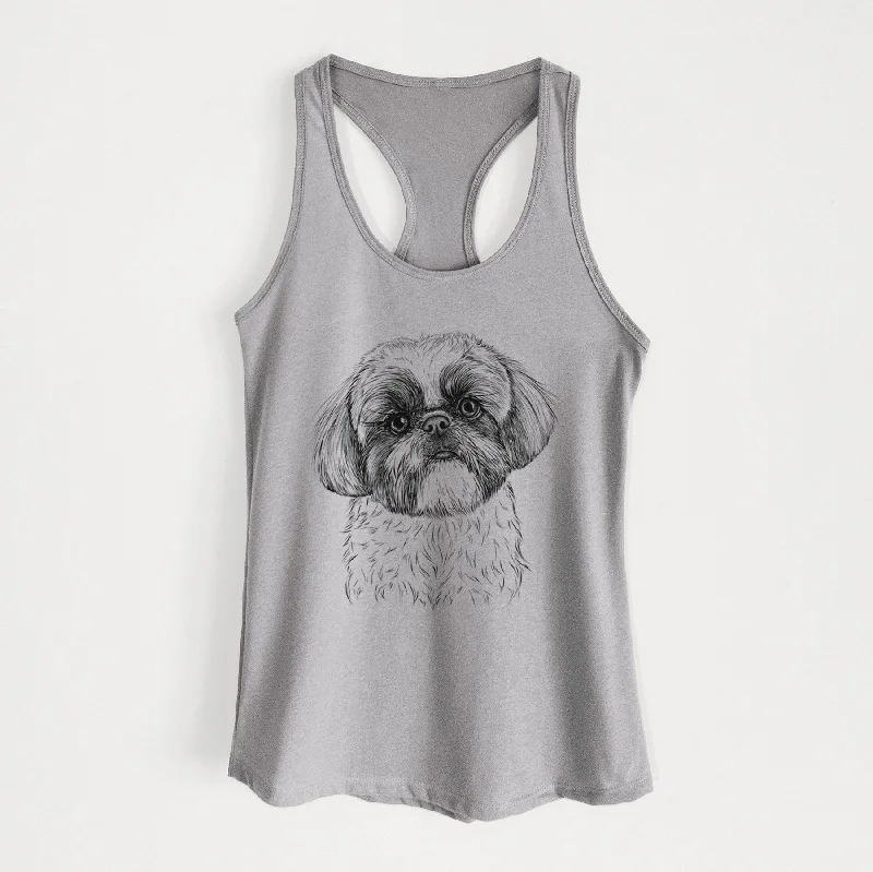 Simon the Shih Tzu - Women's Racerback Tanktop beige tank top