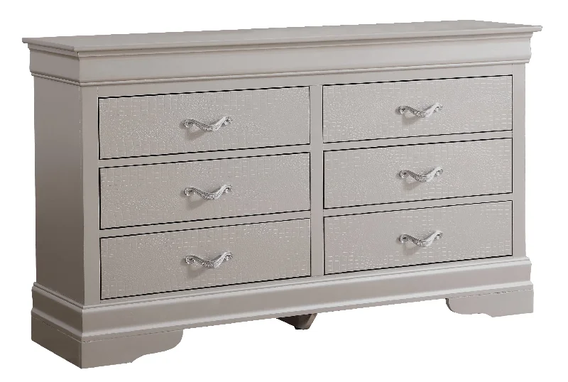 Glory Lorana G6500-D Dresser , Silver Champagne G6500-D Tunics Stylish modern