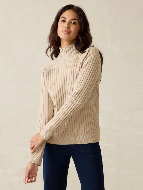Faherty Jackson Mockneck Sweater Rayon Fabric Velvet Fabric Corduroy Fabric