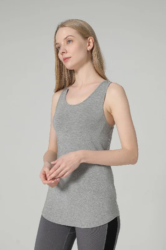 Bamboo Curved Hem Sustainable Tank workout tank top