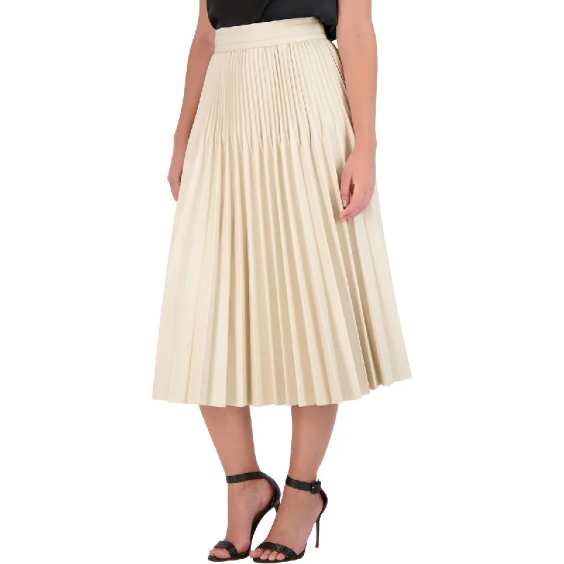 BCBGMAXAZRIA Womens Faux Leather Mid Calf Maxi Skirt corduroy skirt cozy
