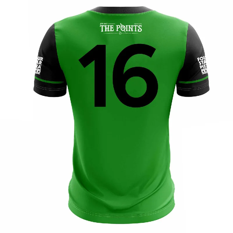 Mc Keever Queens GAA Official Hurling Numbered Away Goalkeeper Jersey - Adult - Green Player Fit Limited Edition Jersey Tee