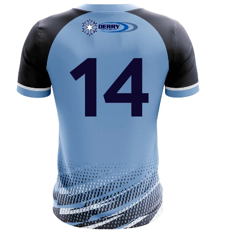 Mc Keever Ballyhegan Davitts LGFA Numbered Playing Jersey - Adult - Blue Player Fit Glamorous Jersey Tee