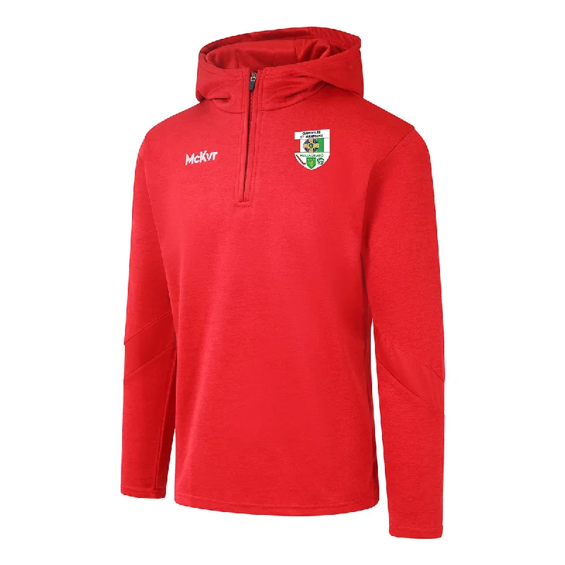 Mc Keever Clonaslee St Manmans GAA Core 22 1/4 Zip Hoodie - Adult - Red Hoodie with Full-Zip Functional Layering