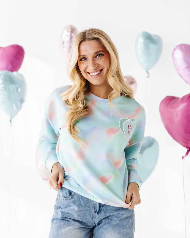 Sweethearts® Blue Ombre Women's Sweatshirt Hoodie with Print Artistic Unique