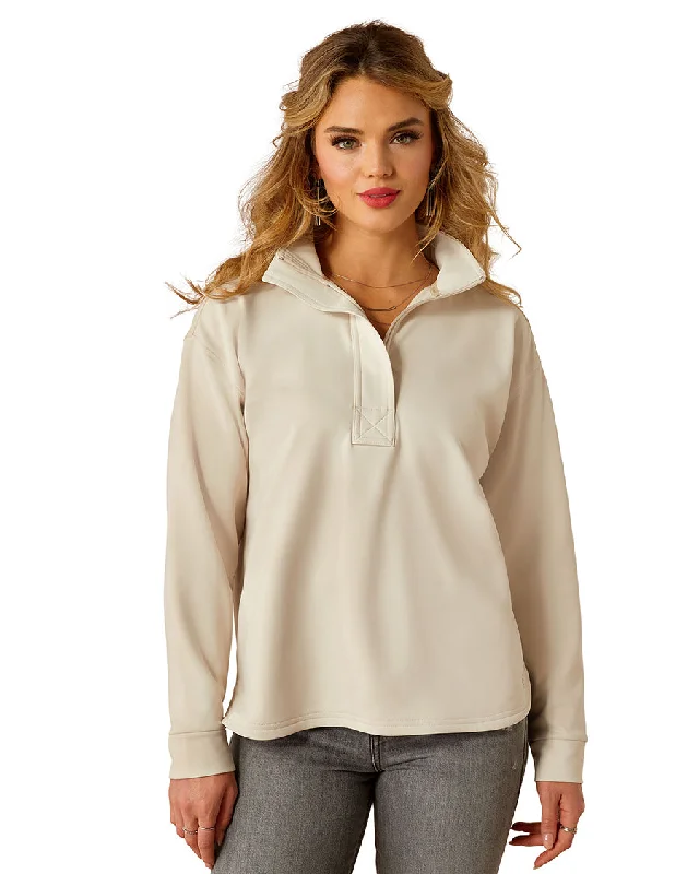 Women's Breeze Logo 1/2 Zip Sweatshirt Hoodie with High Neck Warm Protective