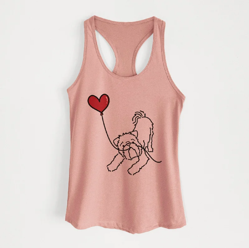 Brussels Griffon Heart String - Women's Racerback Tanktop workout tank top