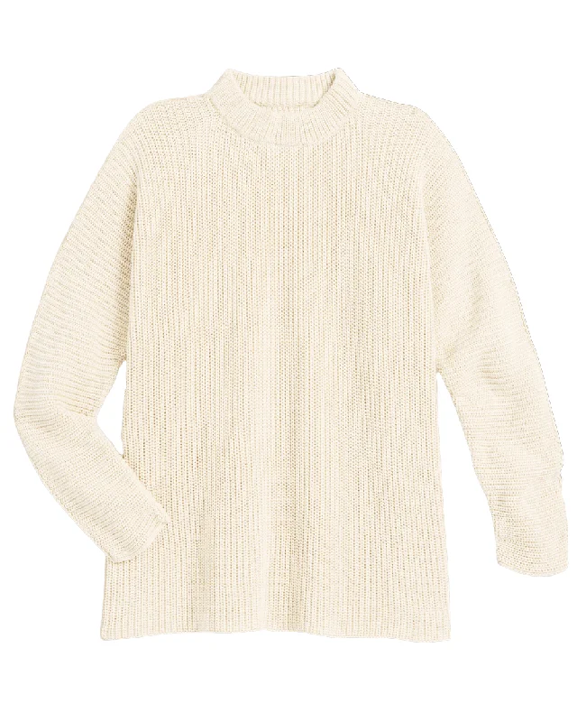 Cream Montecito Sweater Ribbed Striped Patterned