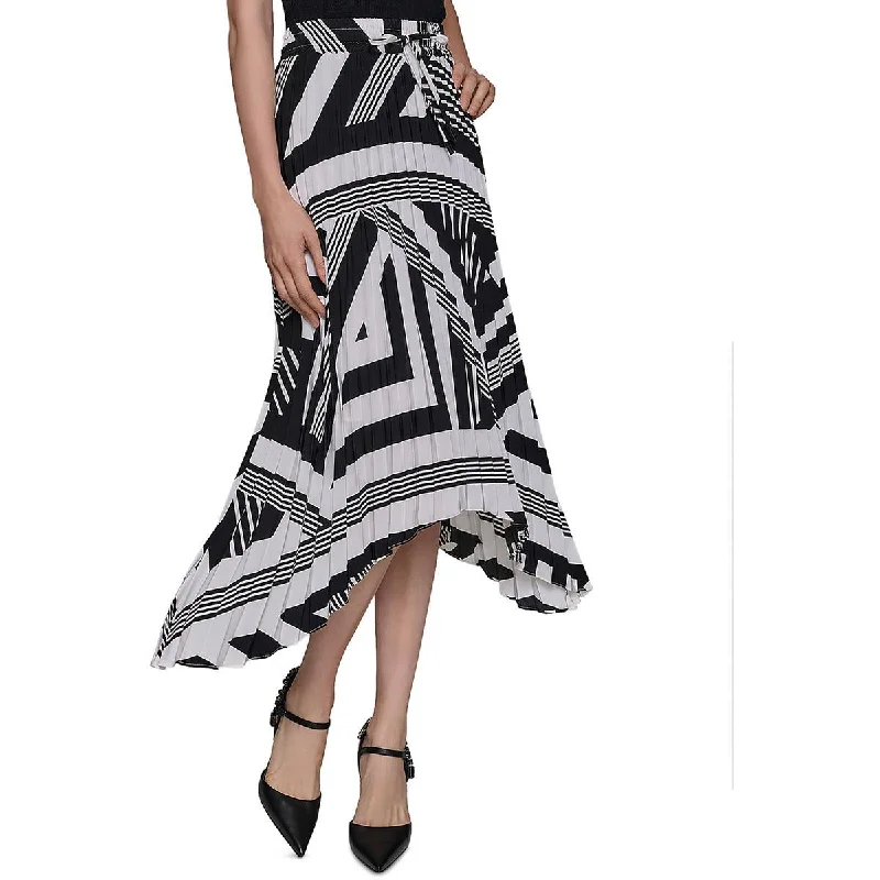 Karl Lagerfeld Paris Womens Pleated Long Maxi Skirt cashmere skirt fine