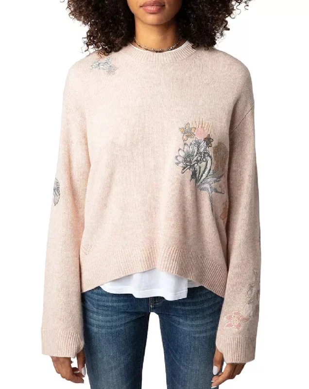 Zadig & Voltaire Markus Floral Sweater Tailored Straight A-Line