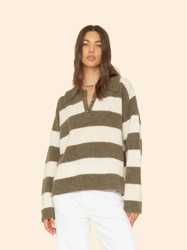 Xirena Brenton Sweater in Cream Loden Toggled Drawstring Belted
