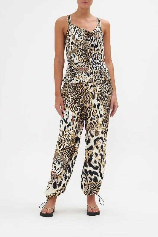 BIAS SLIP TANK WITH WIDE STRAPS ROLE CALL metallic tank top